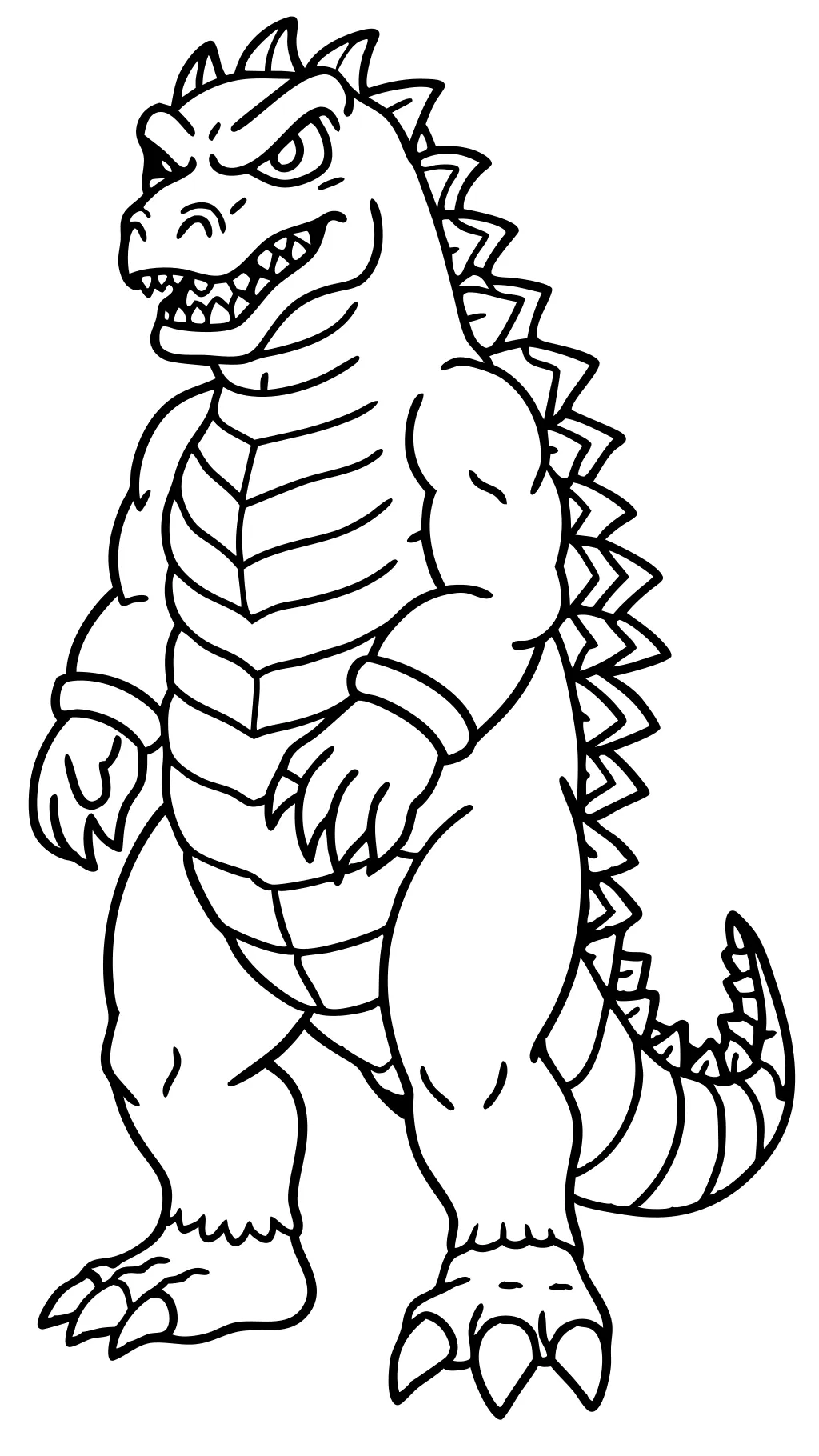 printable realistic godzilla coloring pages